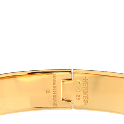 Hermes Enamel Narrow Clic Clac H Bracelet PM Jaune D'Or 4 of 4