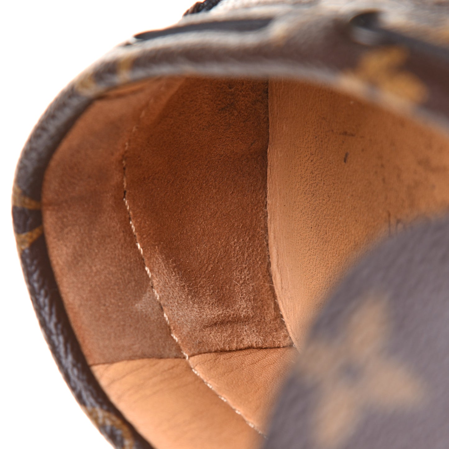 Monogram Mens Arizona Car Shoe Moccasin Loafers 8 Macassar