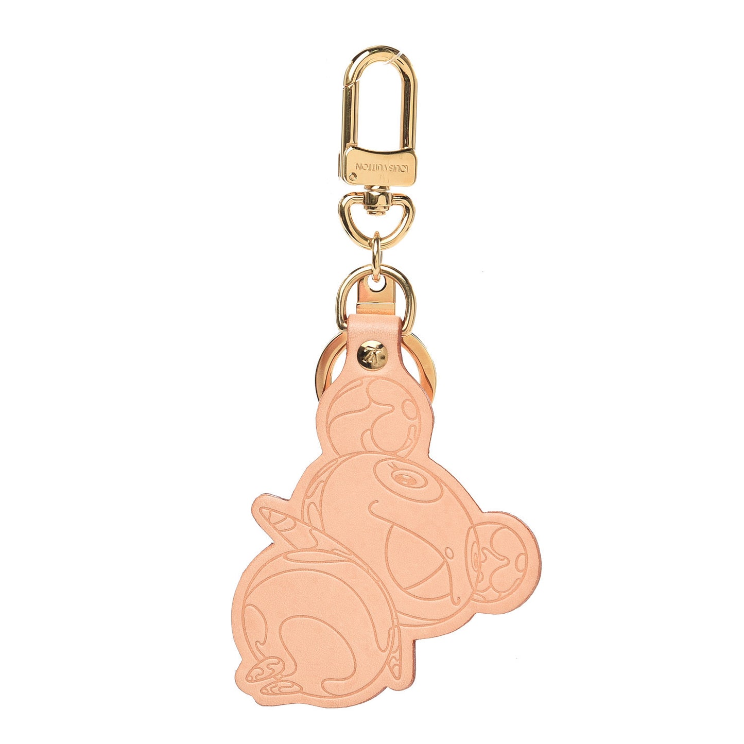 Vachetta Monogram Panda Key Ring Bag Charm