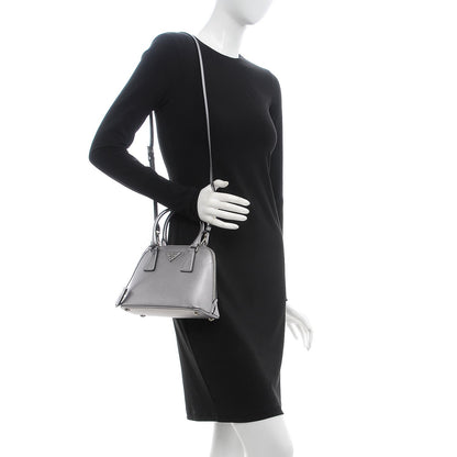 Prada Saffiano Lux Small Promenade Tote Cromo 2 of 8