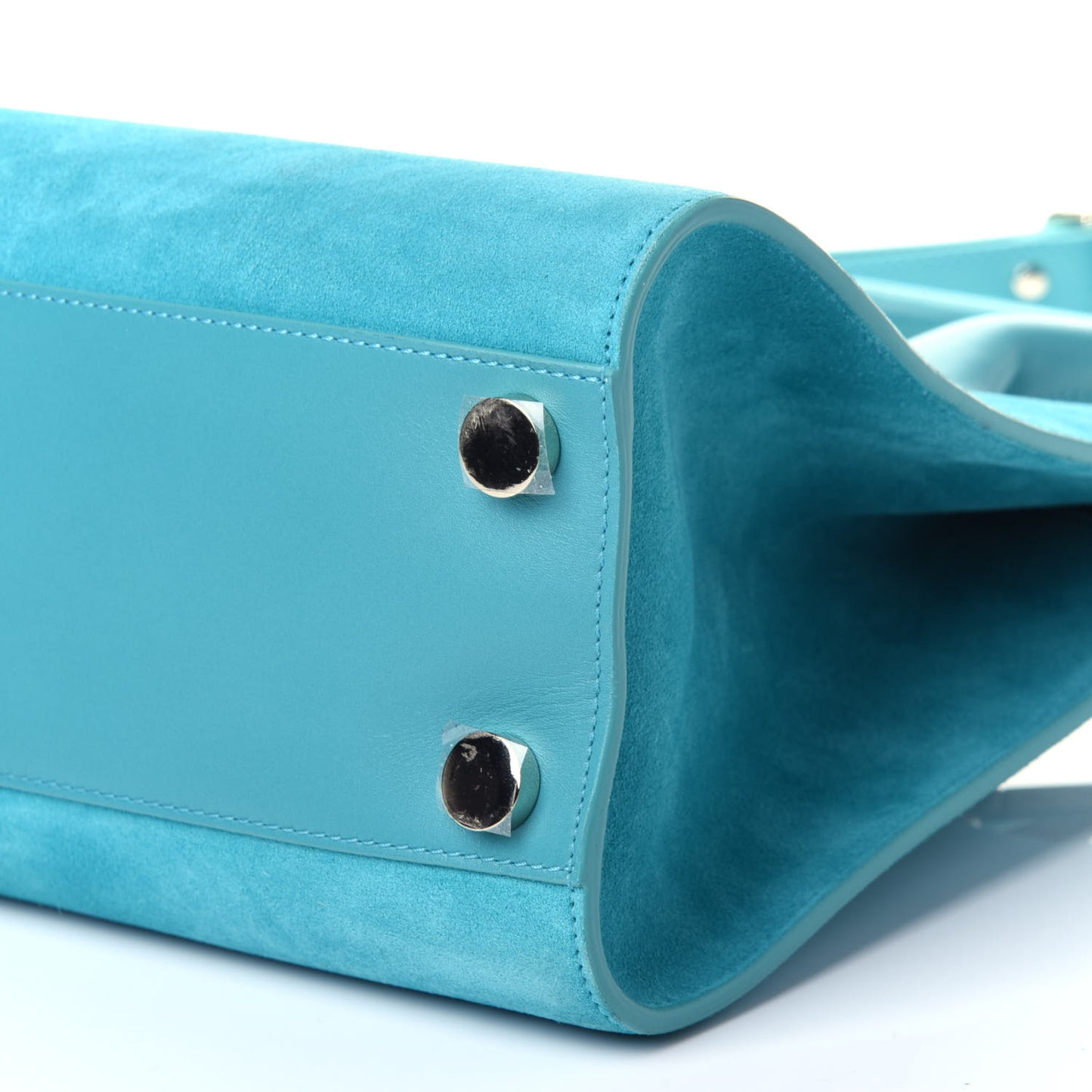 Suede Riley Tote Turquoise