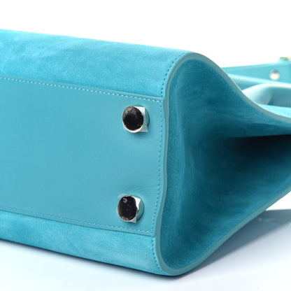 Jimmy Choo Suede Riley Tote Turquoise 11 of 12