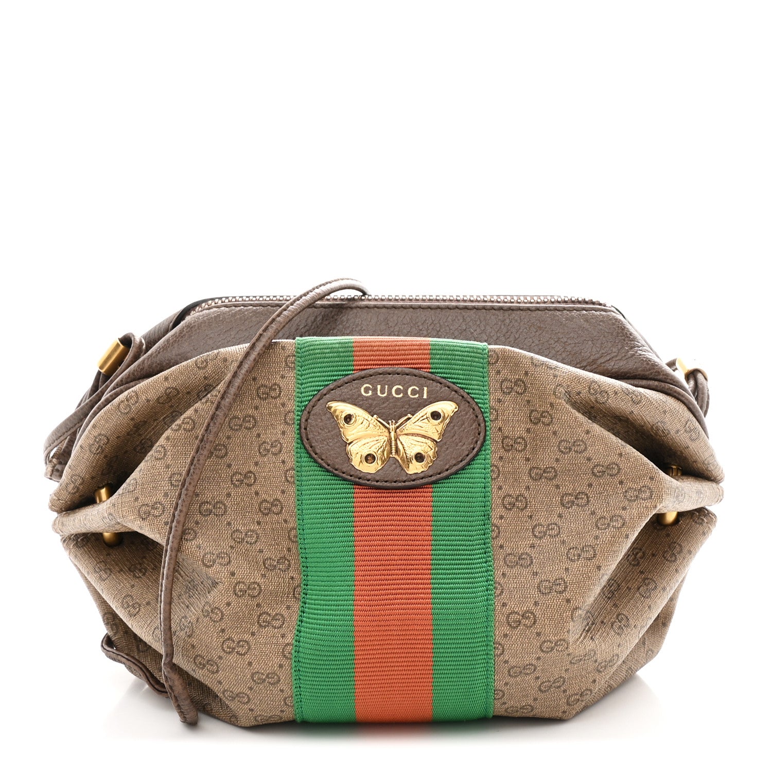 Gucci Mini Vintage GG Supreme Monogram Web Butterfly New Candy Crossbody Beige New Acero 1 of 10