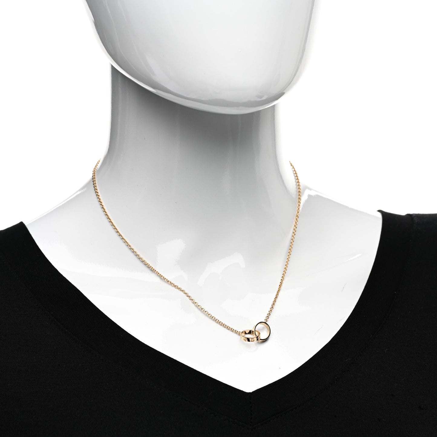 18K Yellow Gold Interlocking LOVE Necklace