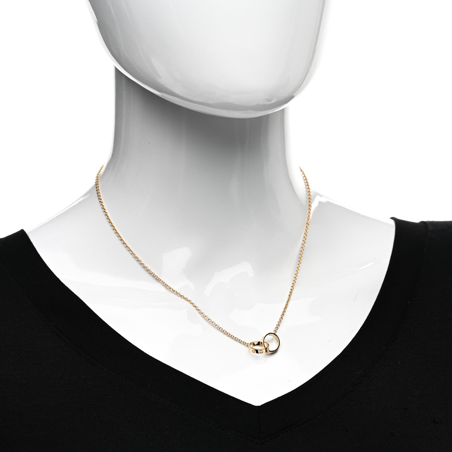 Cartier 18K Yellow Gold Interlocking LOVE Necklace 2 of 5