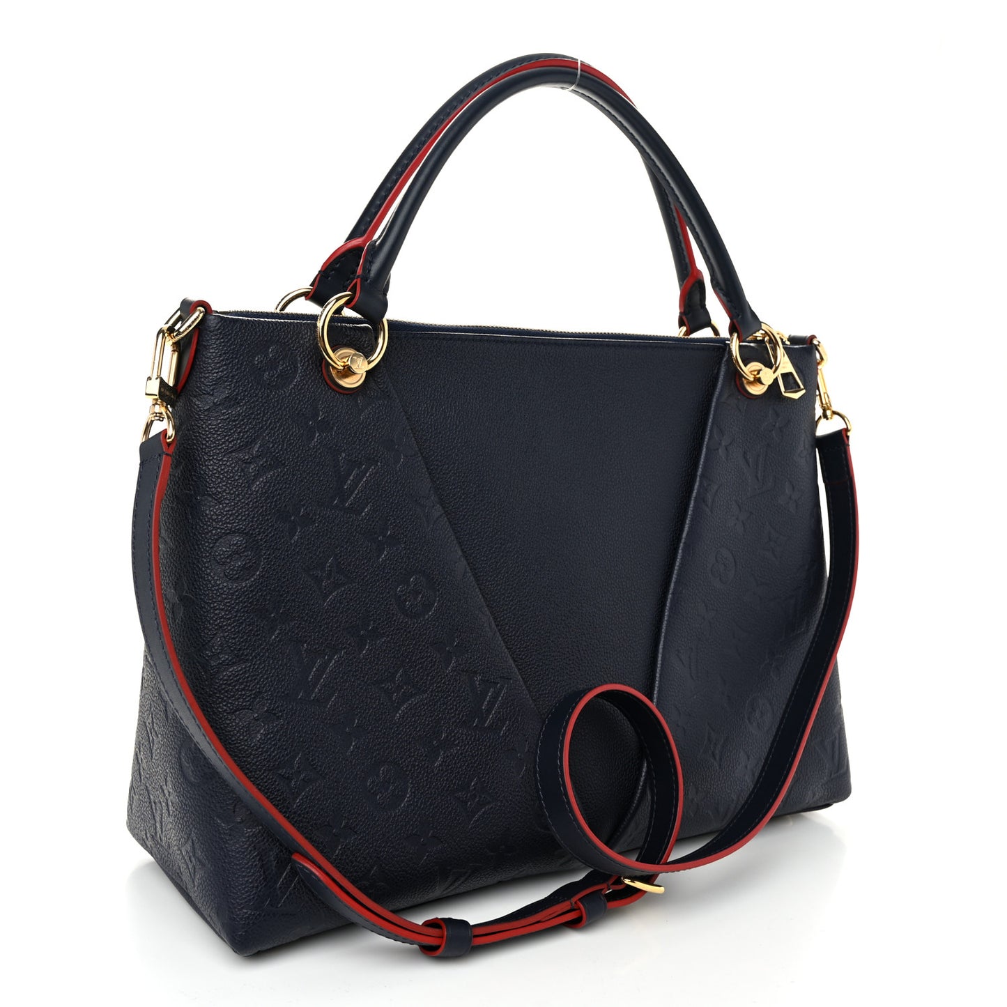Empreinte V Tote MM Marine Rouge