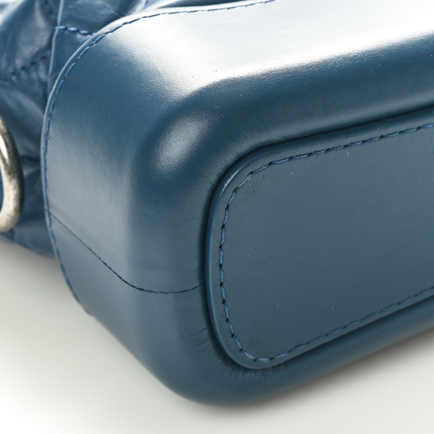 Aged Calfskin Quilted Small Gabrielle Hobo Blue