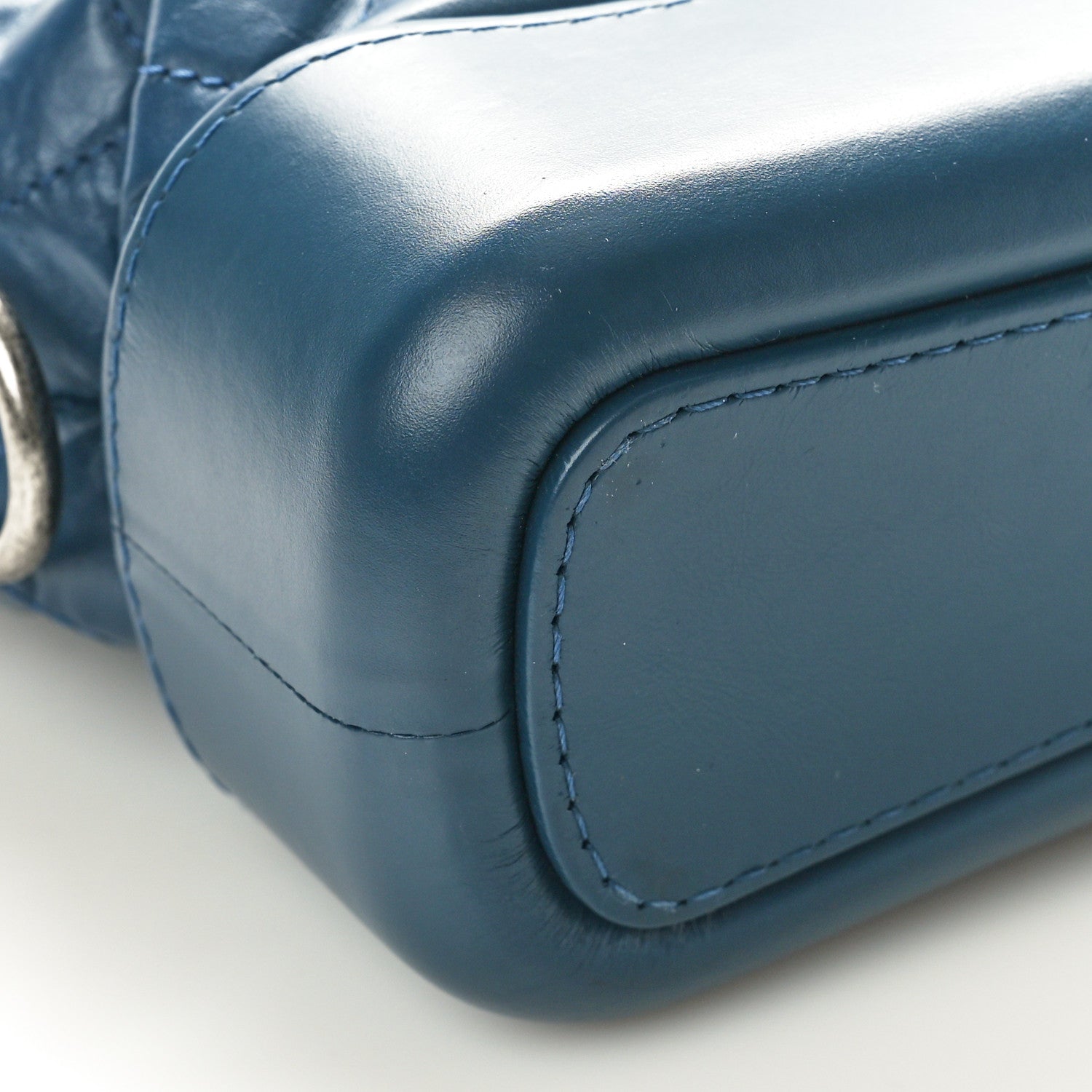 Chanel Aged Calfskin Quilted Small Gabrielle Hobo Blue 9 of 10