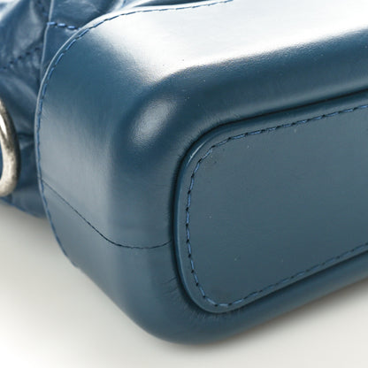 Chanel Aged Calfskin Quilted Small Gabrielle Hobo Blue 9 of 10