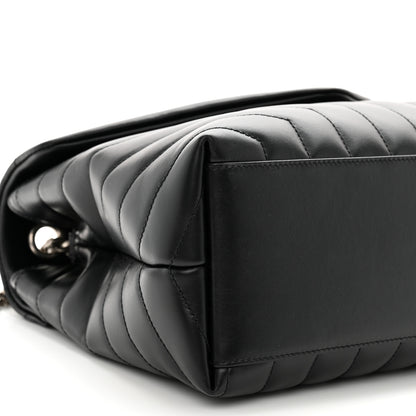 Saint Laurent Calfskin Y Quilted Monogram Medium Loulou Chain Satchel Black 9 of 10