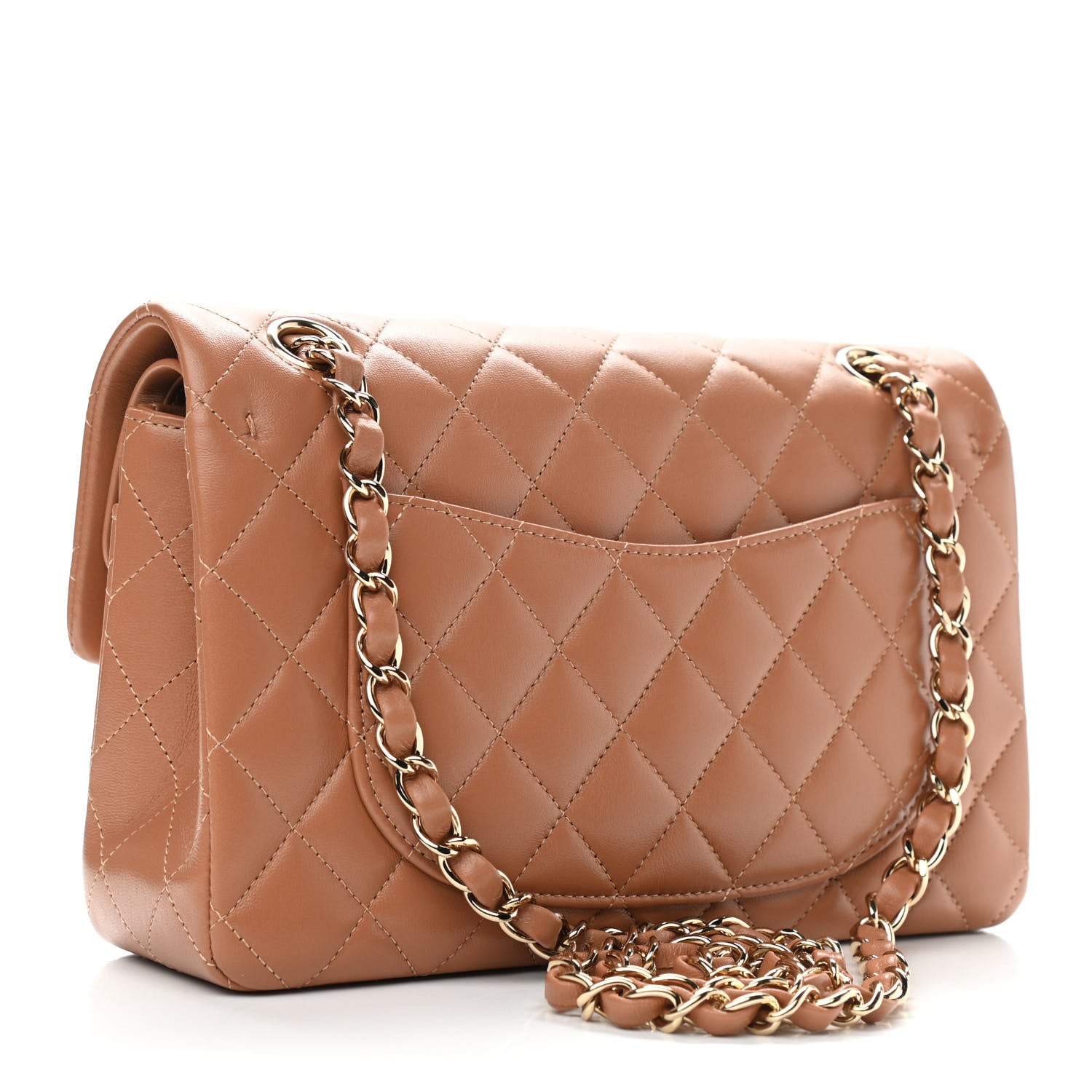 Chanel Lambskin Quilted Small Double Flap Brown 3 of 11