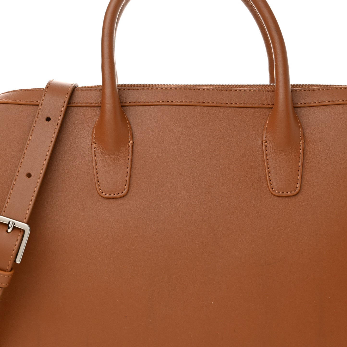 Calfskin Small Briefcase Saddle