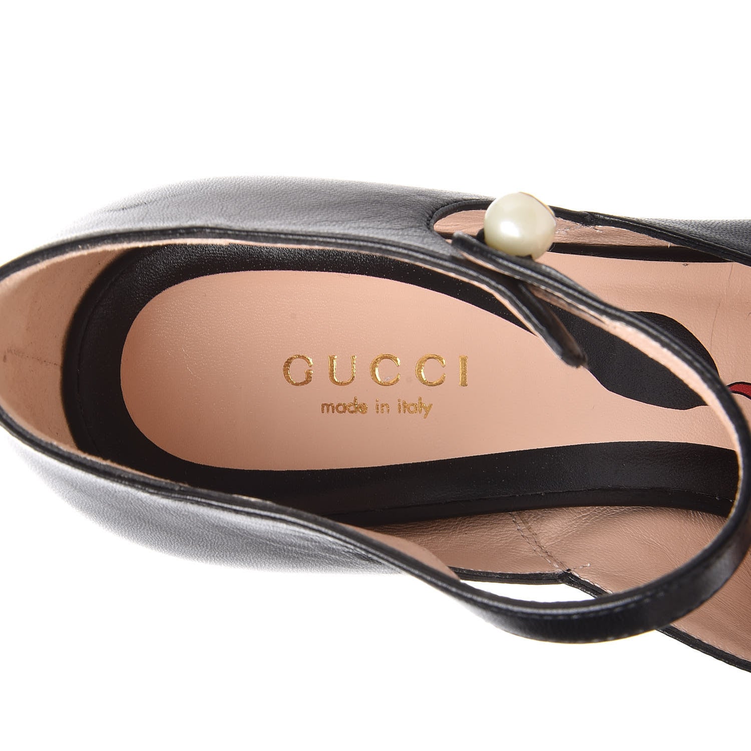 Gucci Malaga Kid Lesley Mary Jane Pumps 36.5 Black 6 of 8