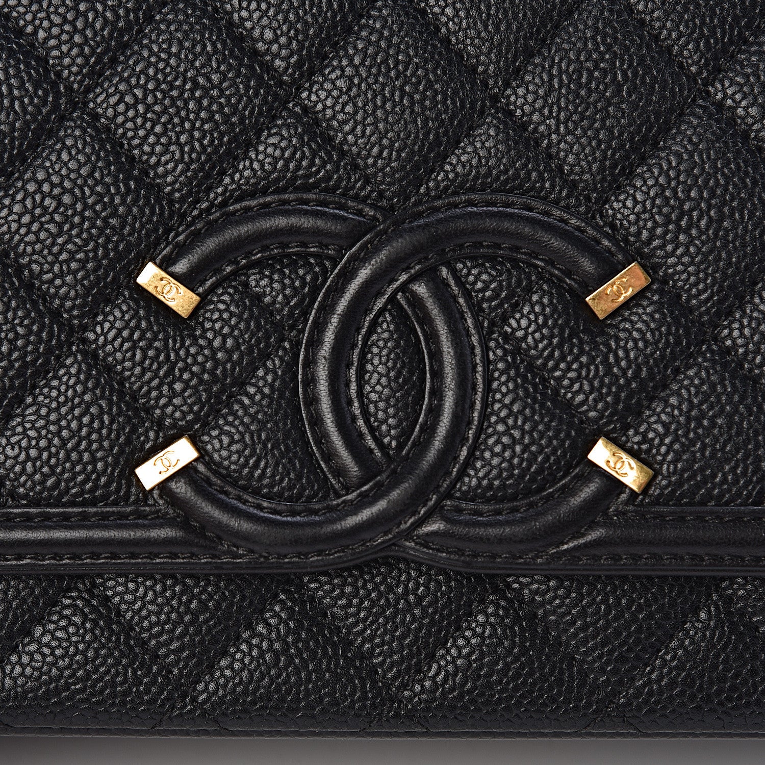 Chanel Caviar Quilted Medium CC Filigree Flap Black 10 of 10
