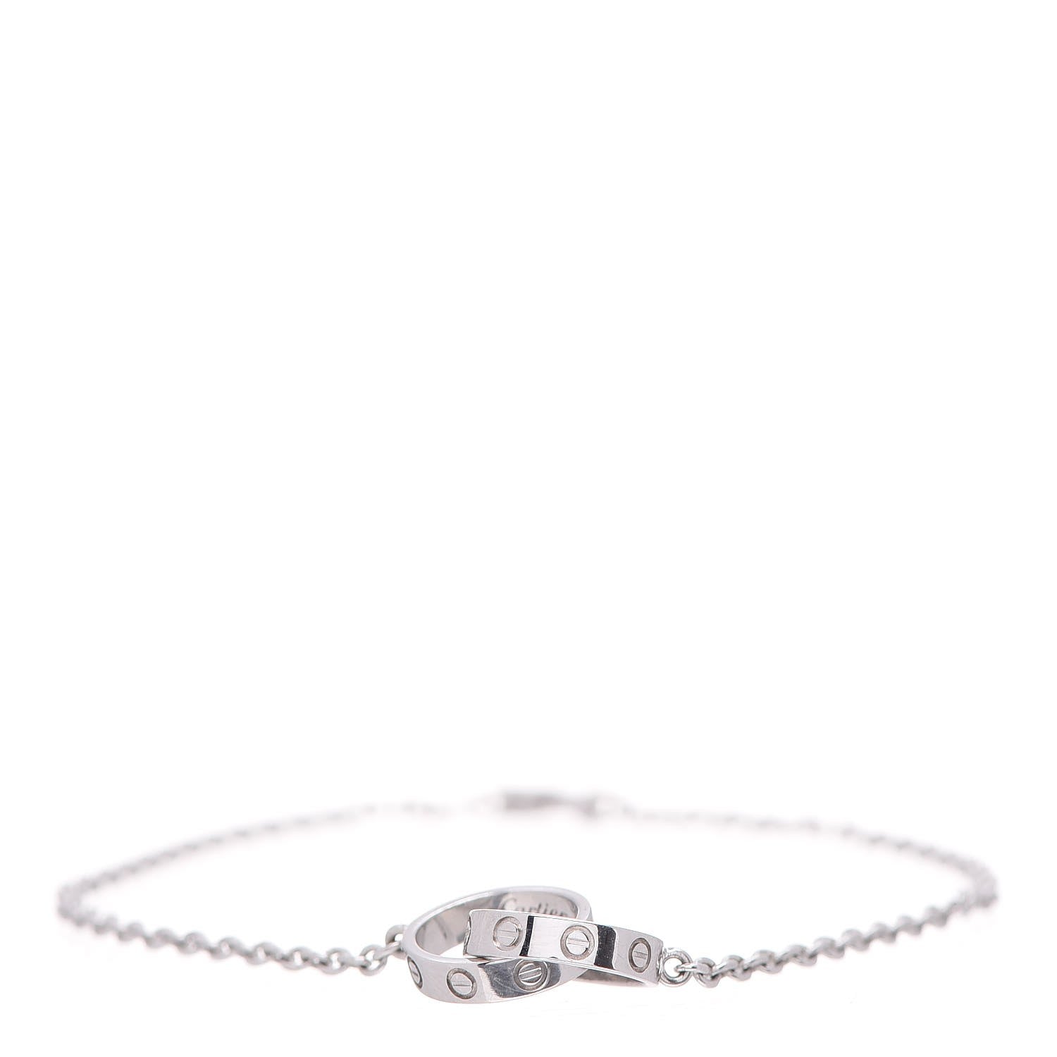 Cartier 18K White Gold Interlocking LOVE Bracelet 1 of 6