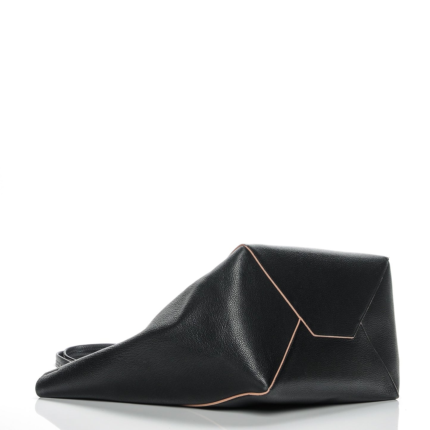 Grained Calfskin Medium Horizontal Cabas Phantom Black