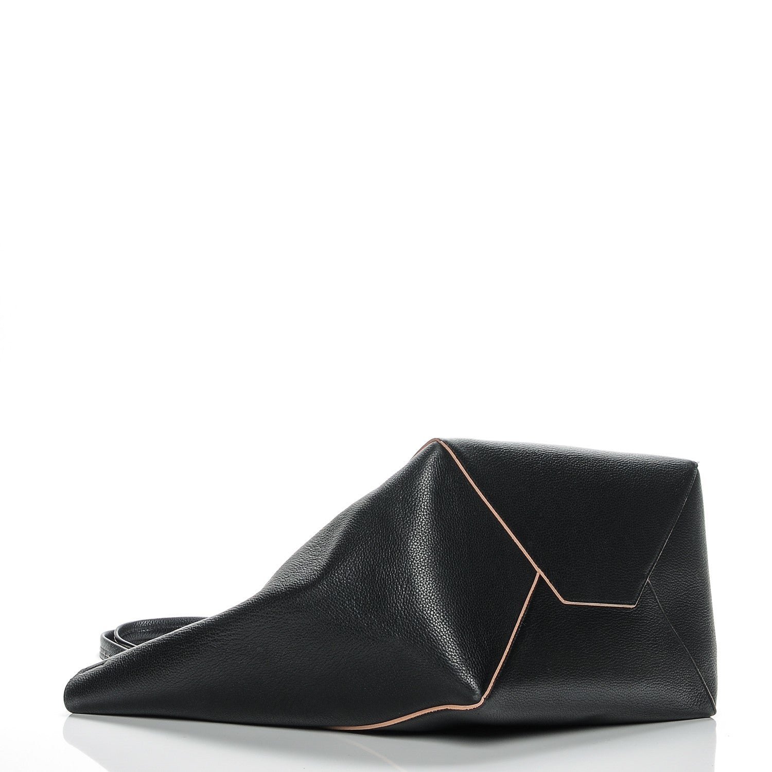 Celine Grained Calfskin Medium Horizontal Cabas Phantom Black 4 of 9