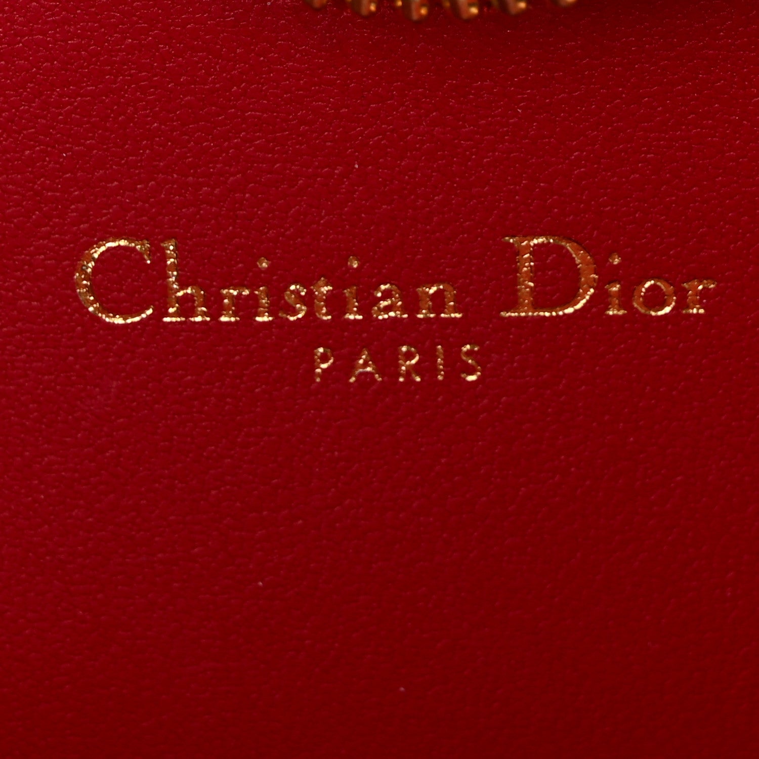 Christian Dior Calfskin Cannage Dioramour Caro Heart Pouch With Chain Bright Red 6 of 11