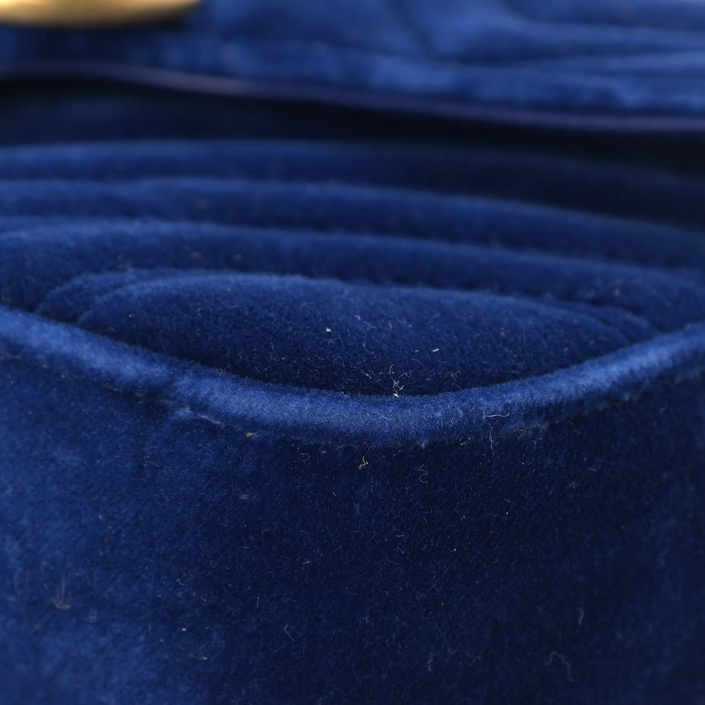Velvet Matelasse Mini GG Marmont Shoulder Bag Cobalt Blue
