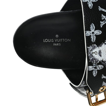 Louis Vuitton Catogram Bom Dia Flat Mule 39 Black White 6 of 8
