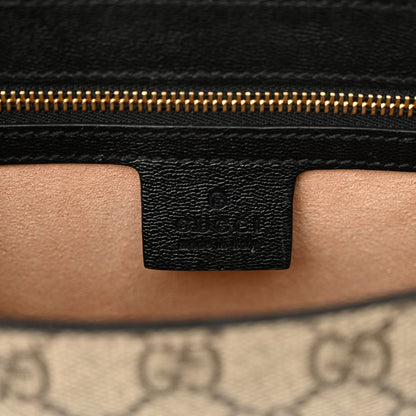 Gucci GG Supreme Monogram Calfskin Small Padlock Messenger Shoulder Bag Beige Black Cuir 6 of 12