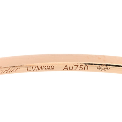 Cartier 18K Pink Gold Diamond Juste Un Clou Hoop Earrings 5 of 6