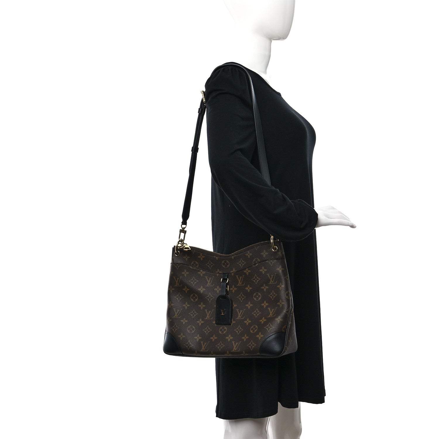 Louis Vuitton Monogram Odeon MM Black 3 of 8