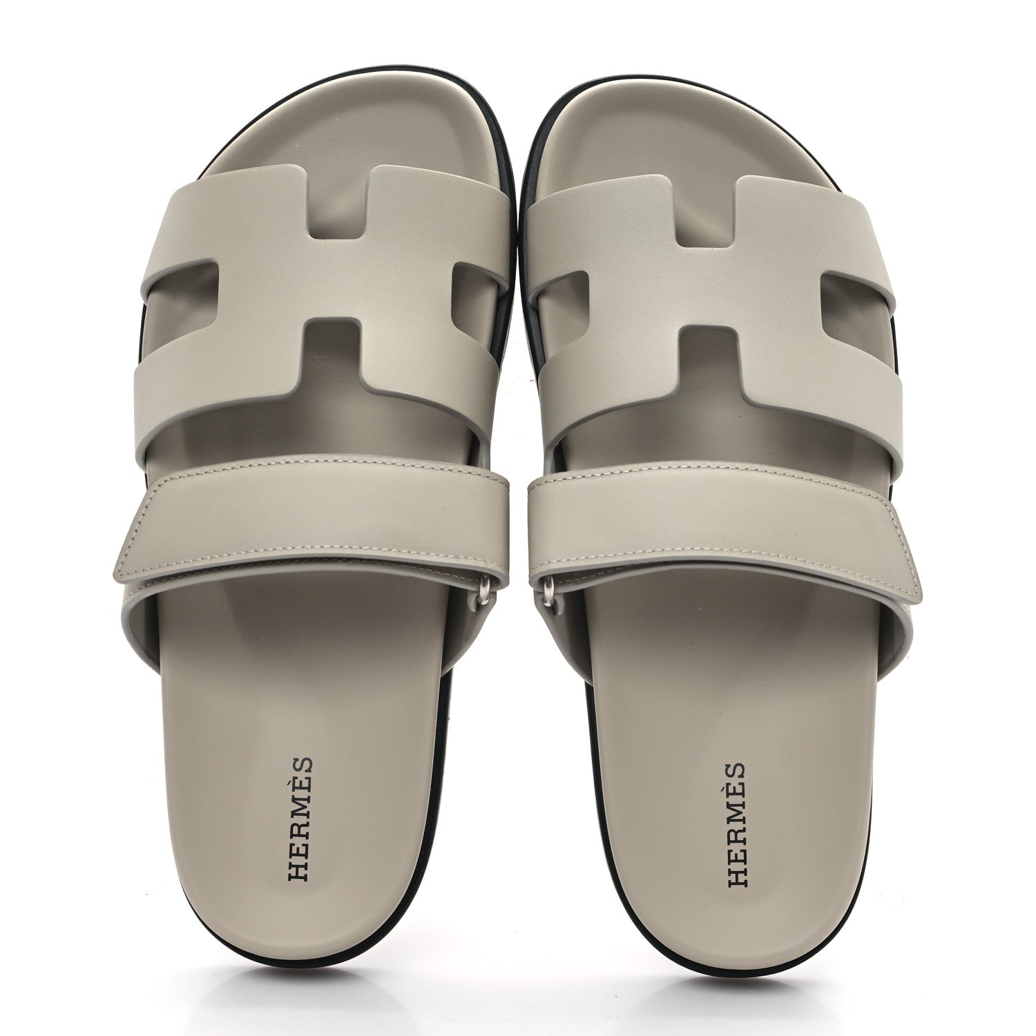 Hermes Calfskin Womens Chypre Sandals 39.5 Beige Esquisse 2 of 10