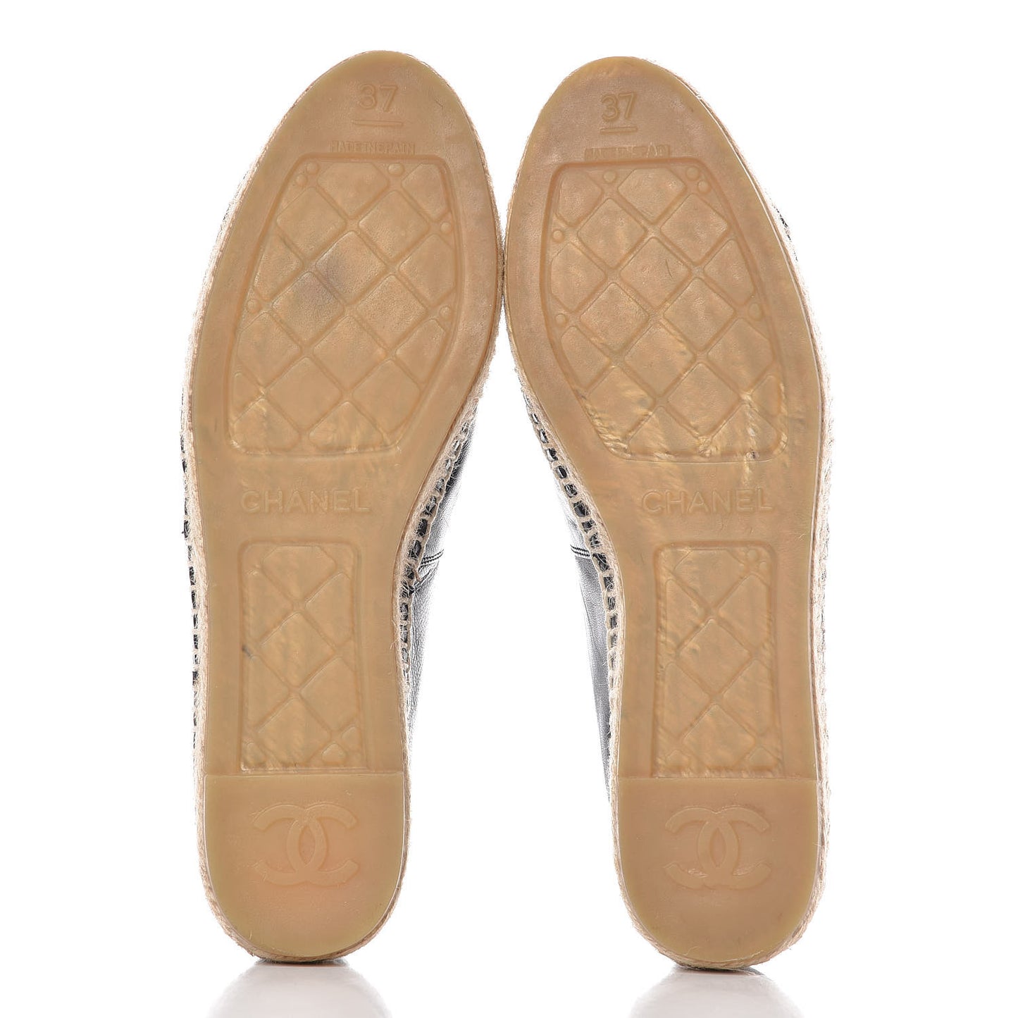 Lambskin CC Espadrilles 37 Black