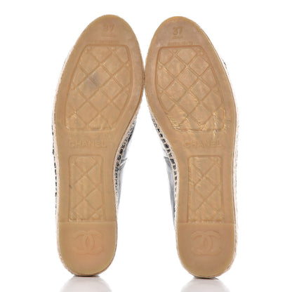 Chanel Lambskin CC Espadrilles 37 Black 5 of 9