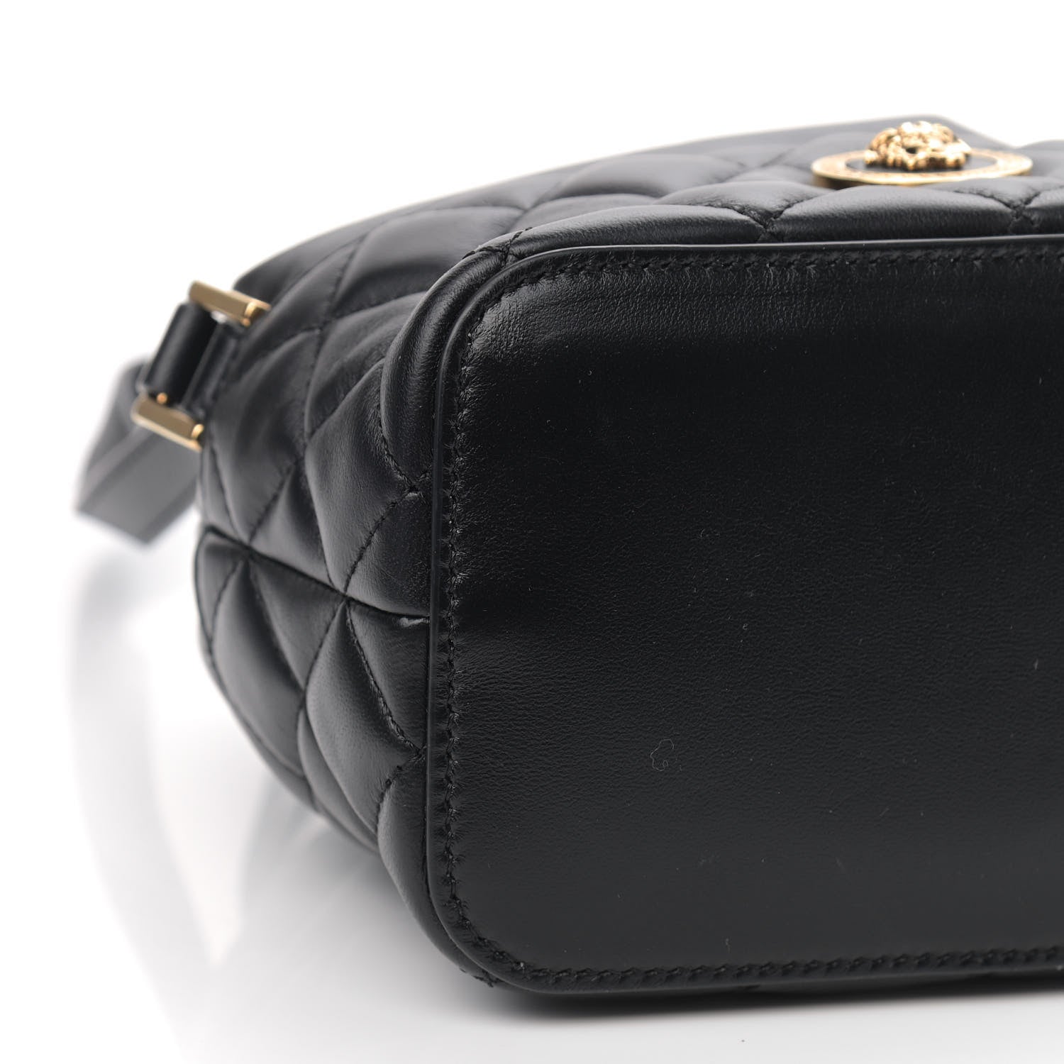 Versace Nappa Quilted Medusa Bucket Bag Black 8 of 10