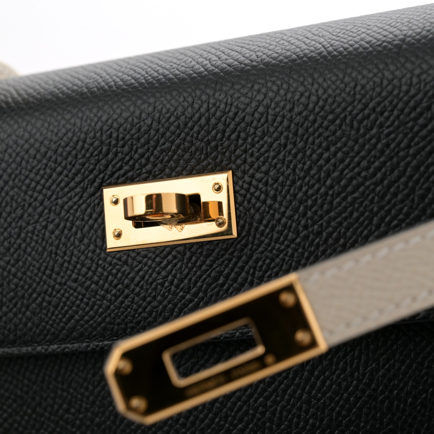 Hermes Epsom Horseshoe Kelly Sellier 25 Black Nata 12 of 14