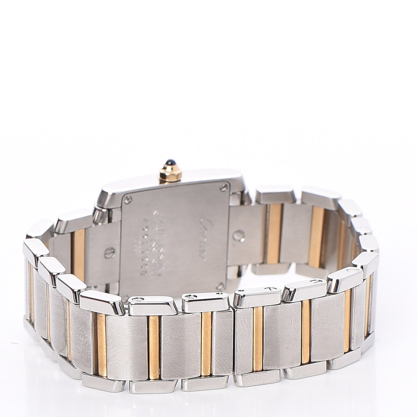 Stainless Steel 18K Yellow Gold 20mm Tank Francaise Quartz Watch