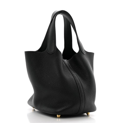 Hermes Taurillon Clemence Picotin Lock 18 PM Black 3 of 14
