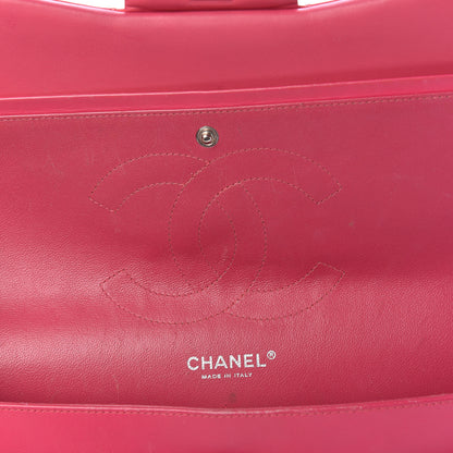 Chanel Patent Quilted Jumbo Double Flap Pink 14 of 24