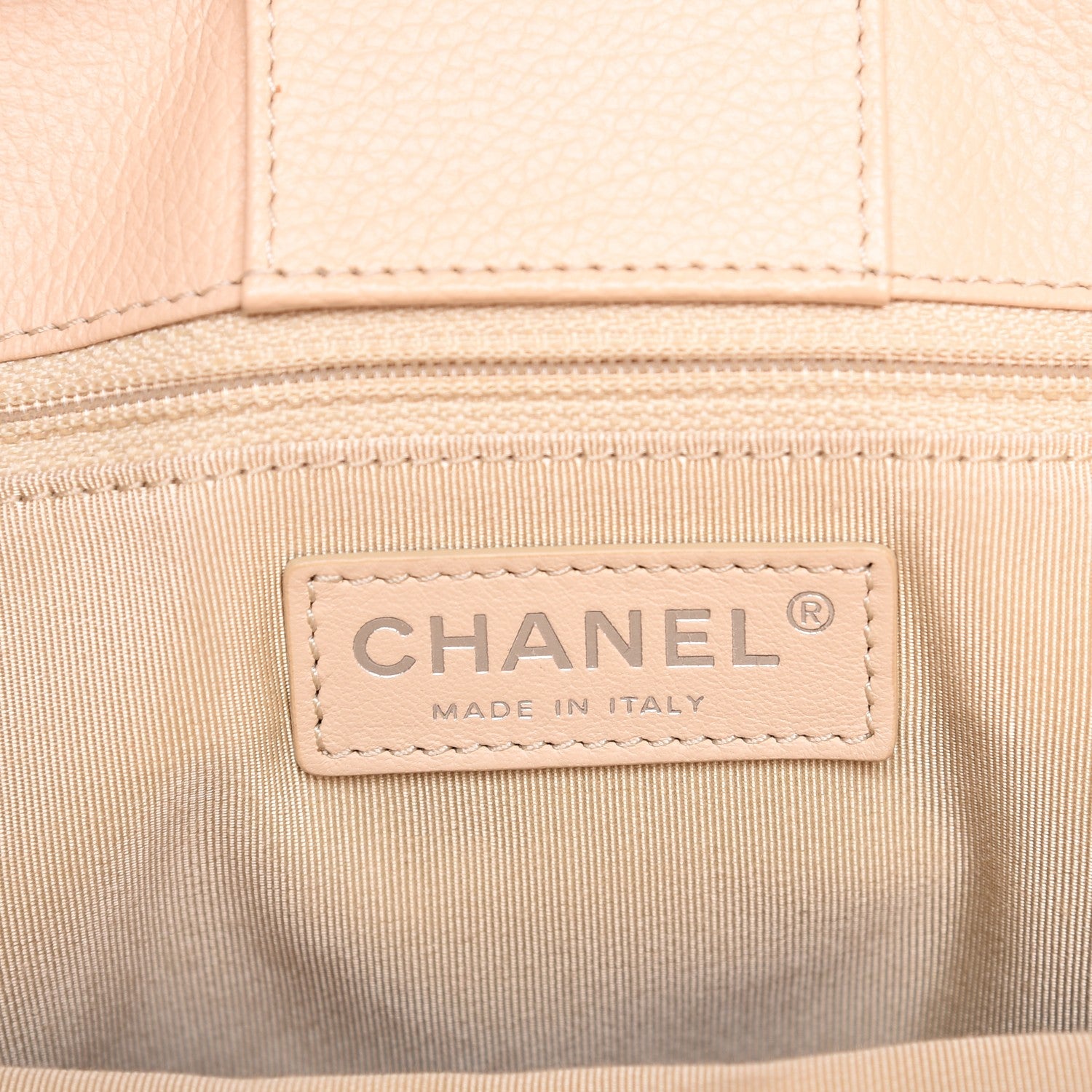 Chanel Calfskin Cerf Executive Shopper Tote Beige Clair 7 of 8