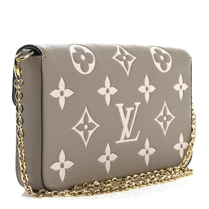 Louis Vuitton Empreinte Monogram Giant Felicie Pochette Tourterelle Creme 5 of 11