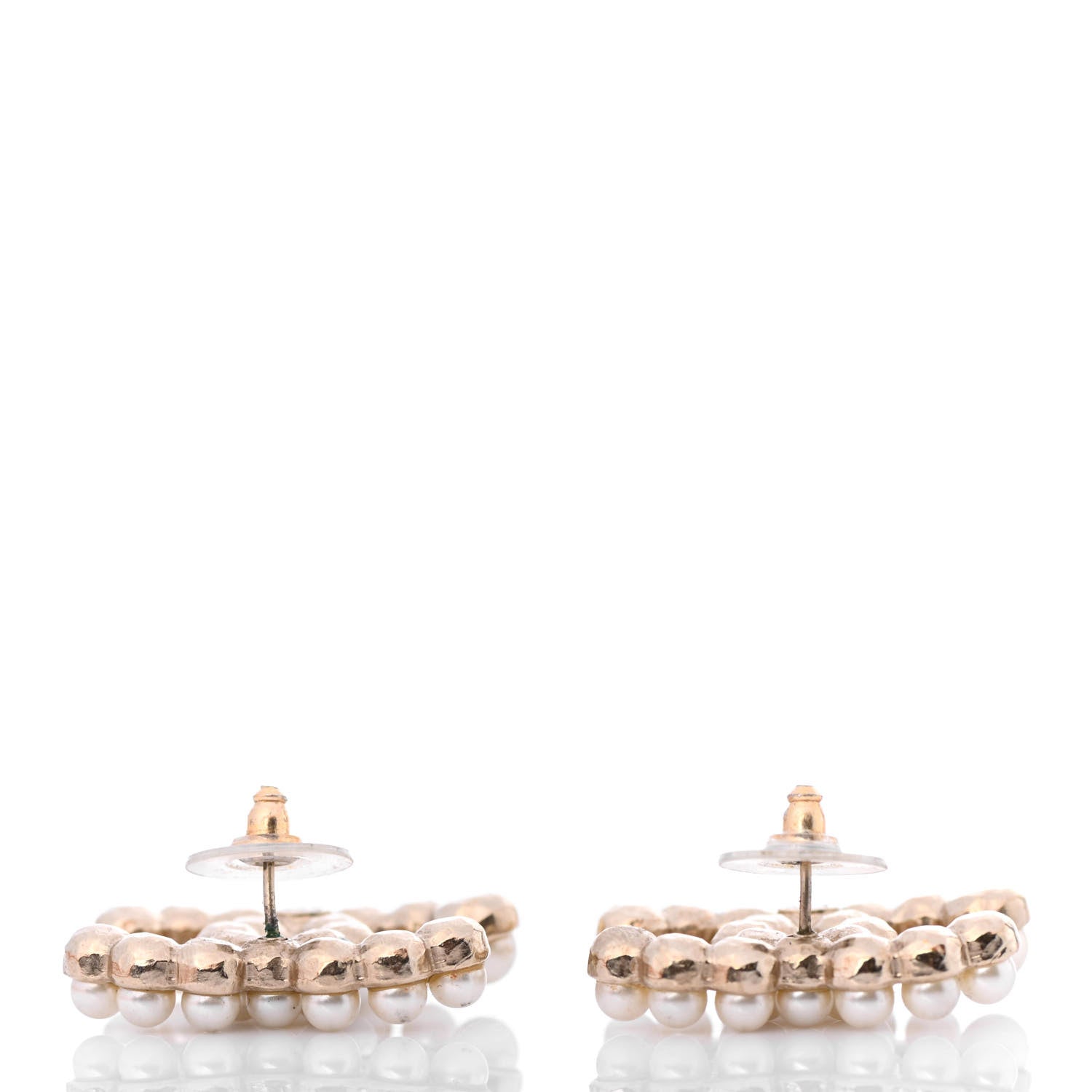 Chanel Pearl CC Earrings Gold 3 of 4