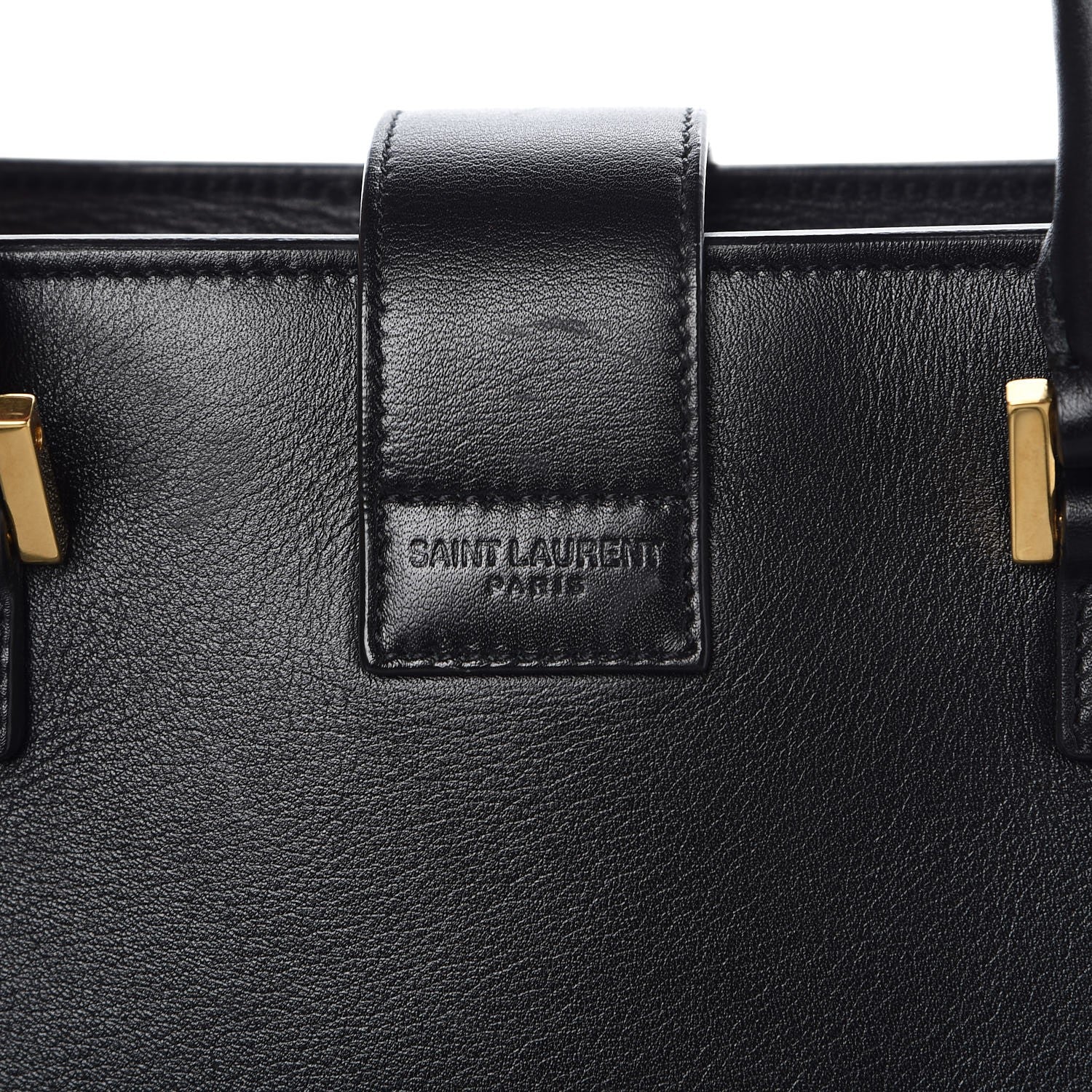 Saint Laurent Smooth Calfskin Small Monogram Cabas Black 9 of 10