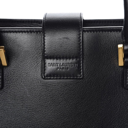 Saint Laurent Smooth Calfskin Small Monogram Cabas Black 9 of 10