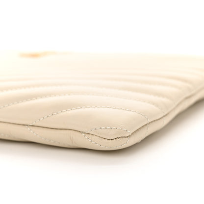 Saint Laurent Calfskin Matelasse Monogram Cassandre Tablet Pouch Sea Salt 10 of 10