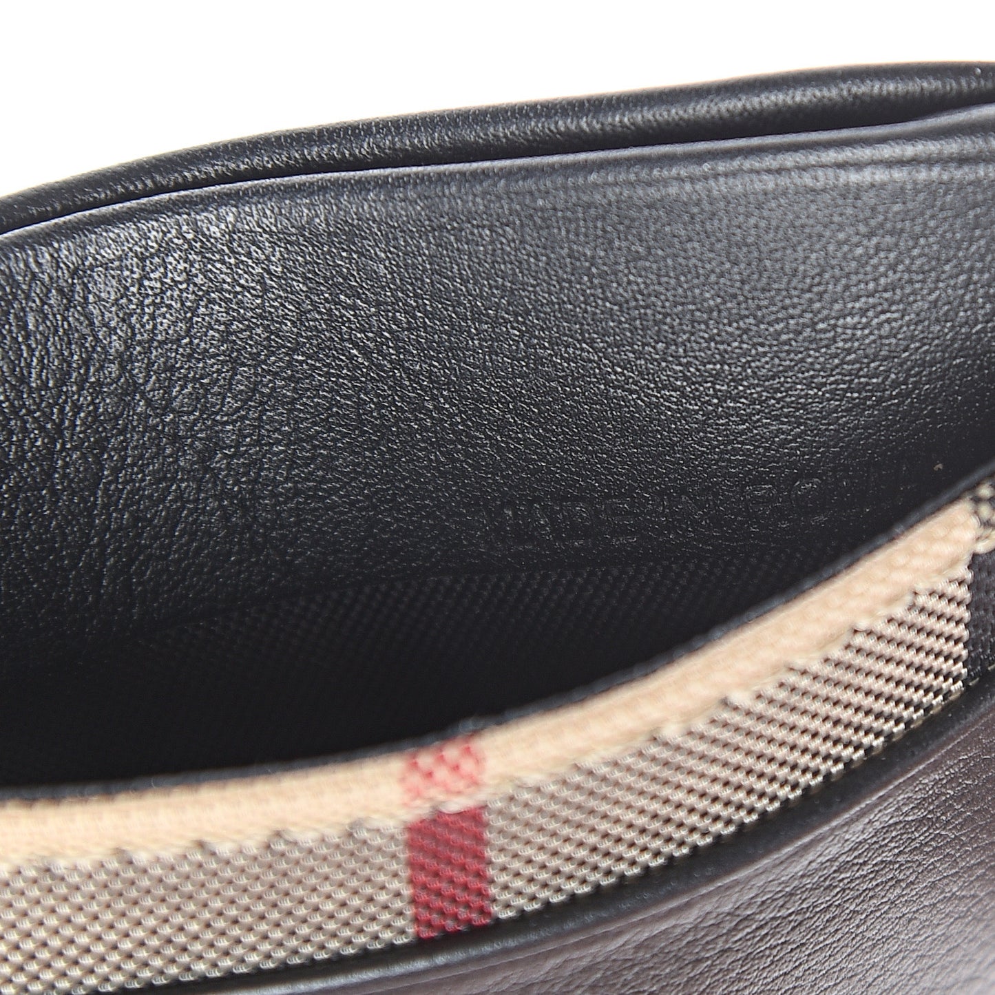 Calfskin Horseferry Check Izzy Card Case Black