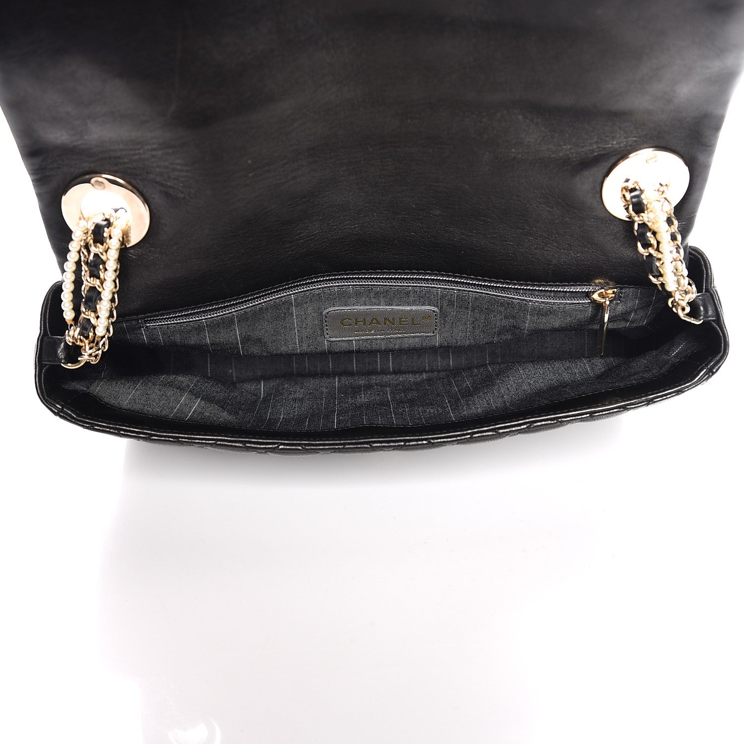 Chanel Lambskin Quilted Medium Westminster Pearl Flap Black 5 of 8