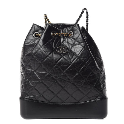 Chanel Aged Calfskin Quilted Gabrielle Backpack Black 1 of 9