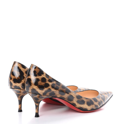 Christian Louboutin Patent Leopardino Pigalle Follies 55 Pumps 37 Brown 4 of 10