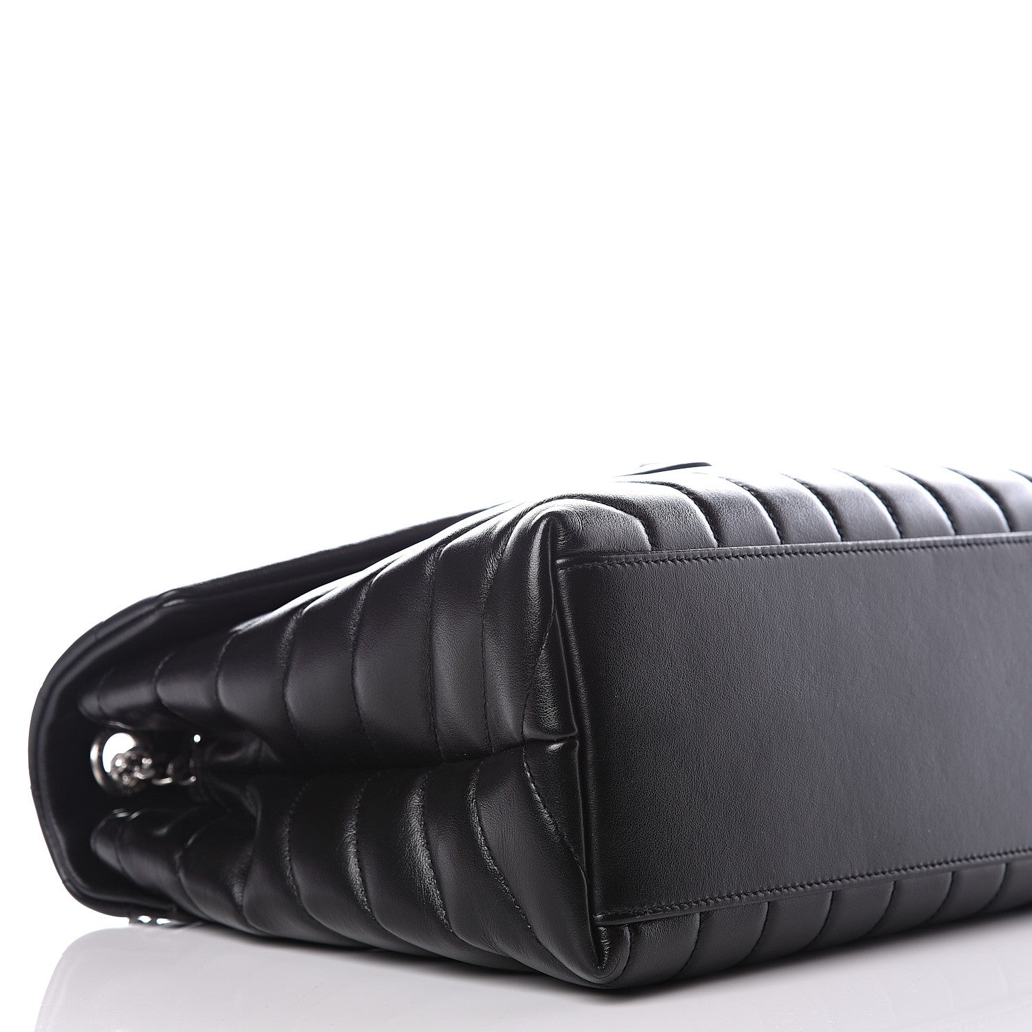 Saint Laurent Calfskin Y Quilted Monogram Medium Loulou Chain Satchel Black 10 of 13