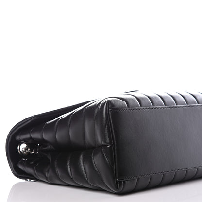 Saint Laurent Calfskin Y Quilted Monogram Medium Loulou Chain Satchel Black 10 of 13