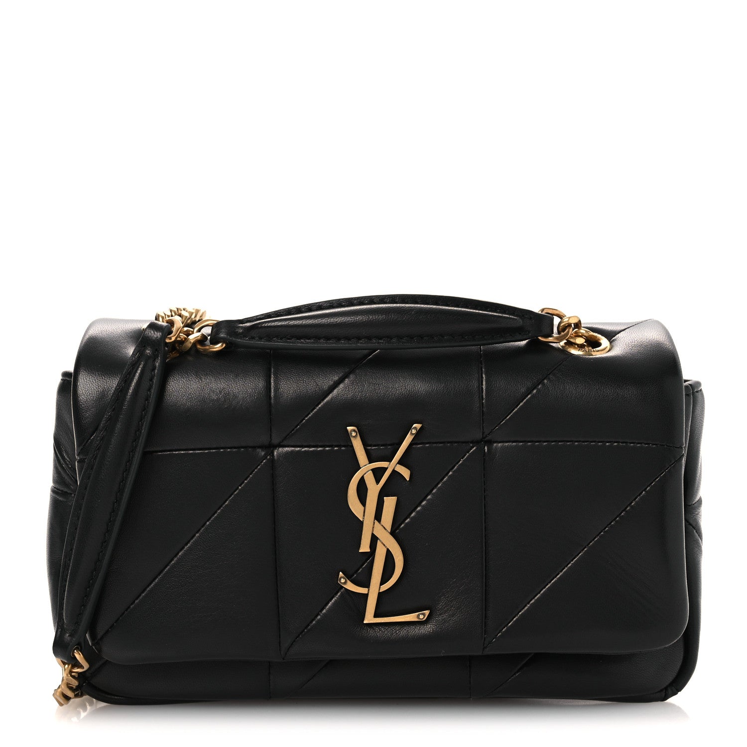 Saint Laurent Lambskin Patchwork Monogram Small Jamie Black 4 of 12
