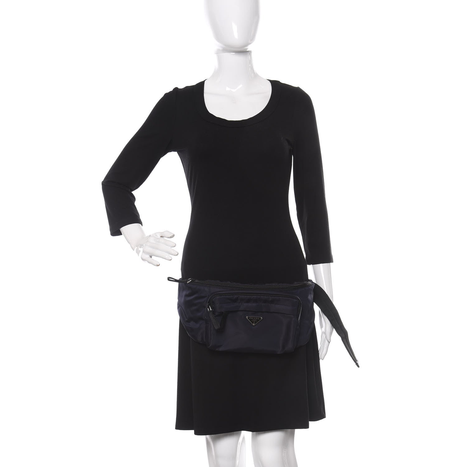 Prada Tessuto Nylon Montagna Belt Bag Blue 2 of 8