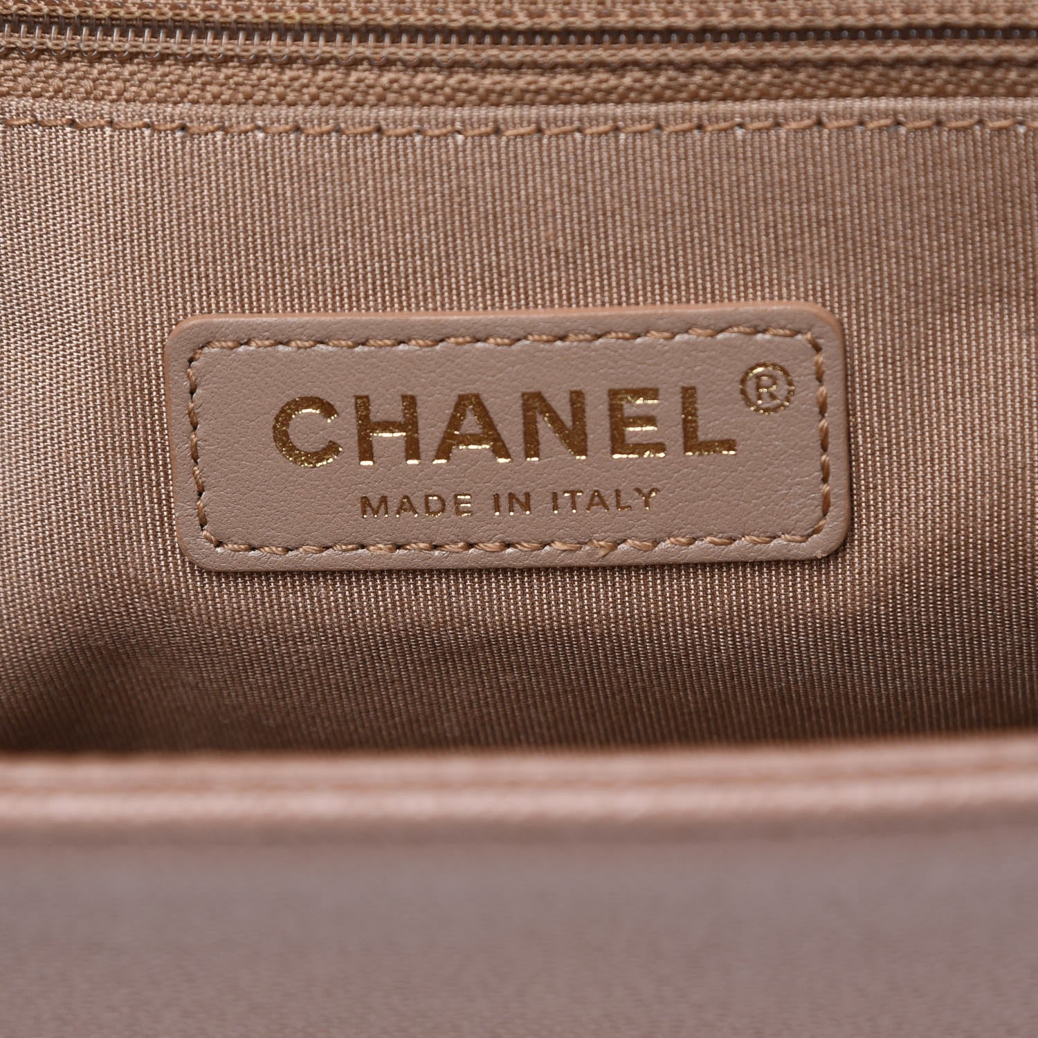 Chanel Caviar Chevron Quilted New Medium Boy Flap Light Brown 6 of 16